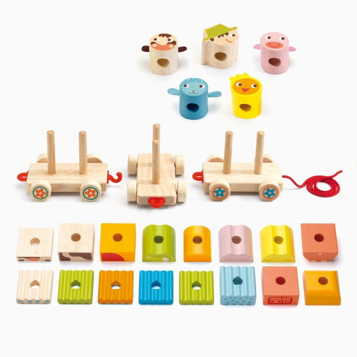 Holzeisenbahn CREAROULE für Kinder von Djeco Spielzeug Djeco Djeco