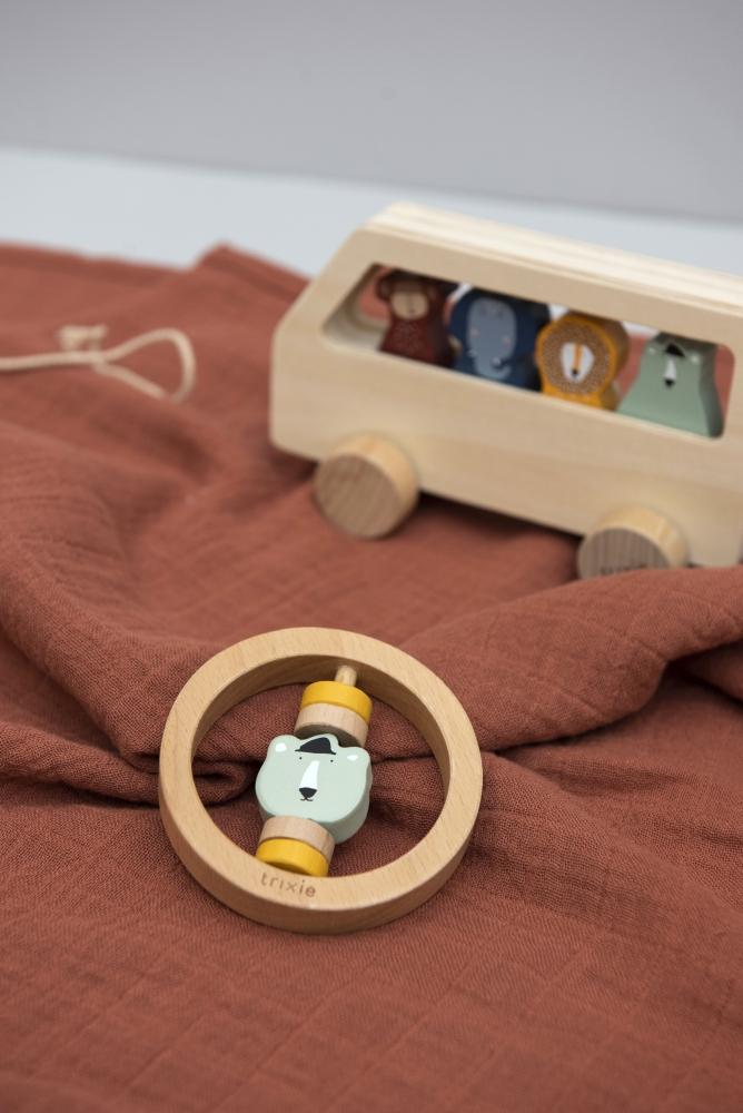 Holzrassel ANIMALS rund aus Holz für Baby von Trixie Spielzeug Trixie Trixie