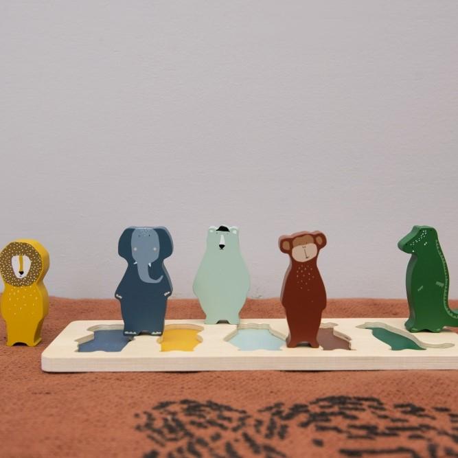 Holzspielzeug HOLZPUZZLE mit Tieren für Kinder von Trixie Spielzeug Trixie Trixie