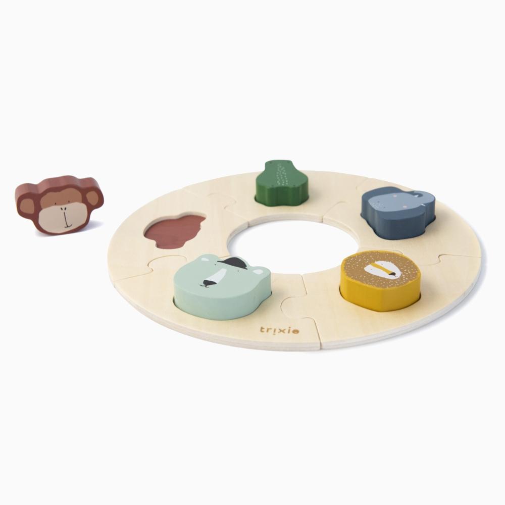 Trixie Holzspielzeug Mit Leder Für Vögel – 28 Cm Hoch, Gefüllt Mit Nistmaterial