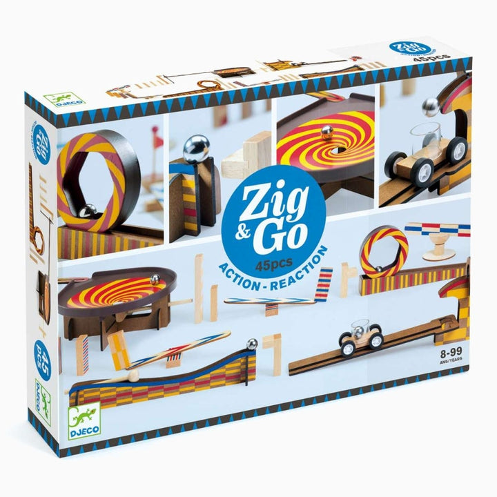 Holzspielzeug ZIG & GO 45-tlg für Kinder von Djeco Spielzeug Djeco Djeco