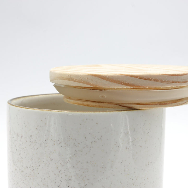 Keramikdose ATLANTICA mit Holzdeckel Keramikgeschirr Atlantica Aturel