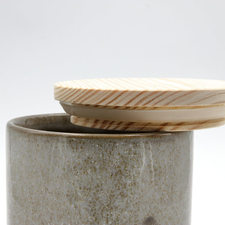 Keramikdose ATLANTICA mit Holzdeckel Keramikgeschirr Atlantica Aturel