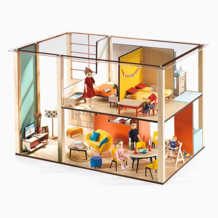 Puppenhaus CUBIC aus Holz für Kinder von Djeco Spielzeug Djeco Djeco