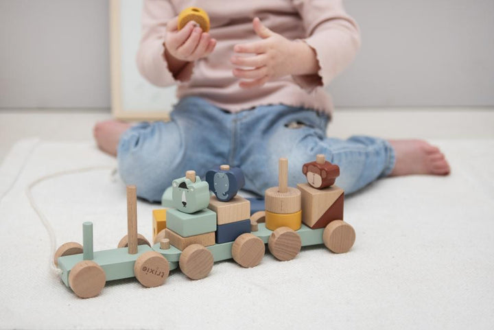 Holzspielzeug TIEREISENBAHN für Kinder von Trixie Spielzeug Trixie Trixie