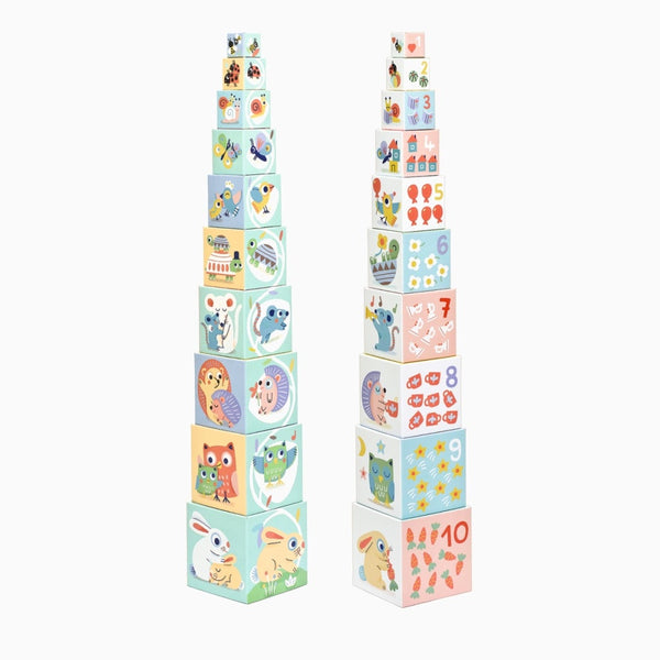 Stapelturm VALERIA aus Pappe für Kinder von Djeco Spielzeug Djeco Djeco