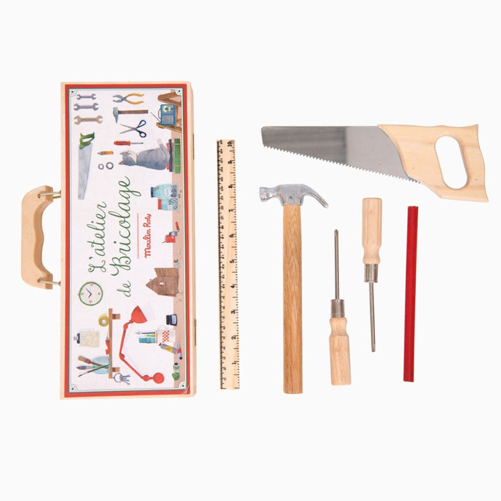 Werkzeugkoffer LES JOUETS D'HIER 6tlg. für Kinder von Moulin Roty Spielzeug Moulin Roty Moulin Roty
